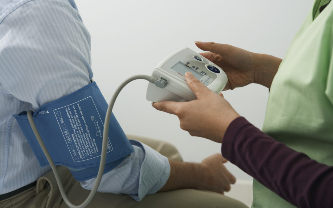 How does high blood pressure affect dental care?