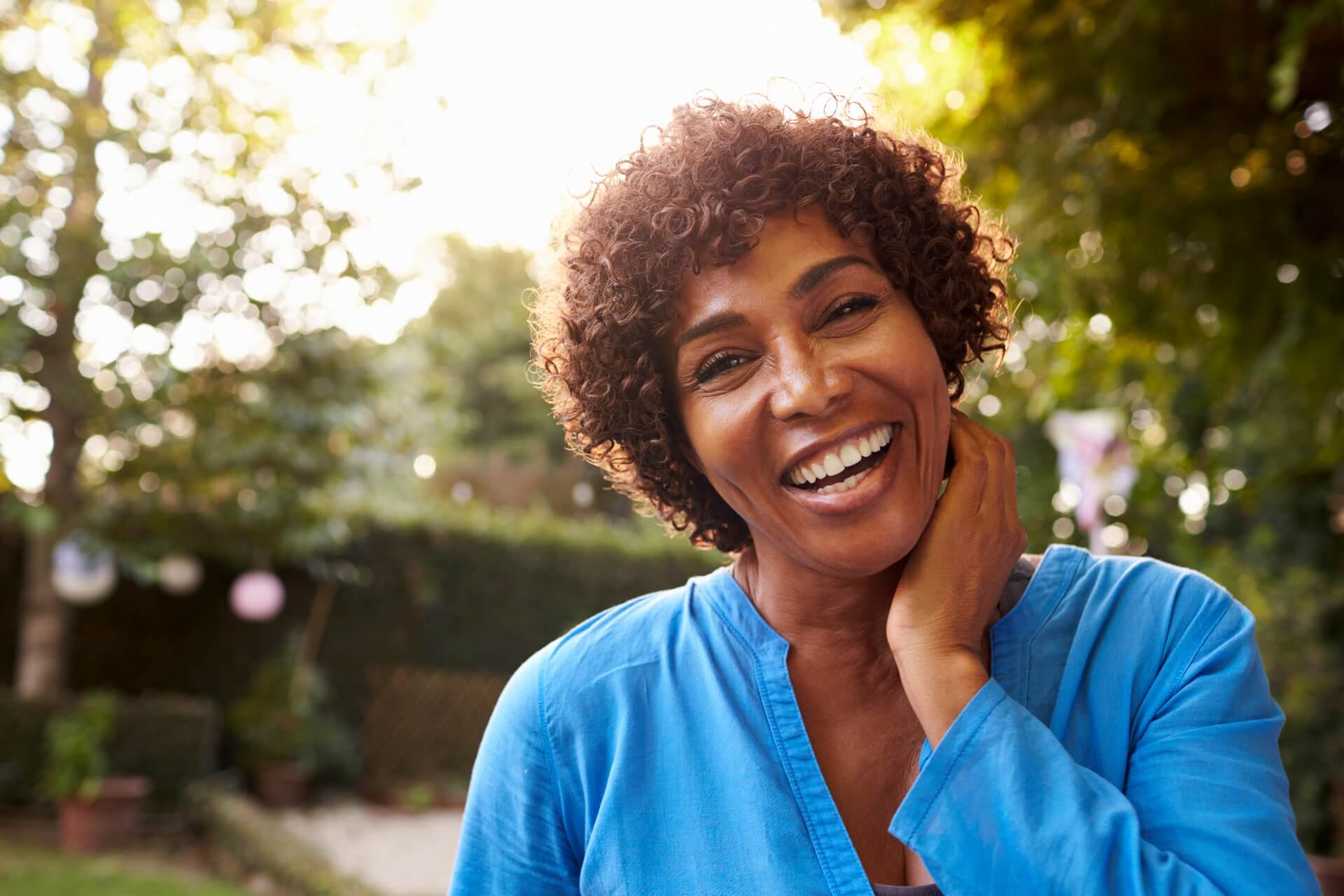 Photo of a woman with a smile