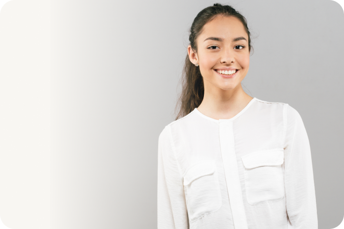 Image of a young girl smiling